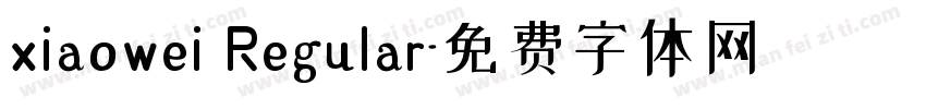 xiaowei Regular字体转换
